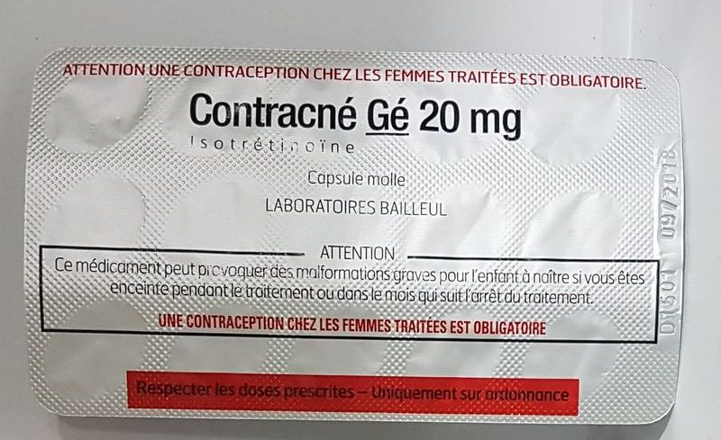 Contracné Isotrétinoïne 20mg